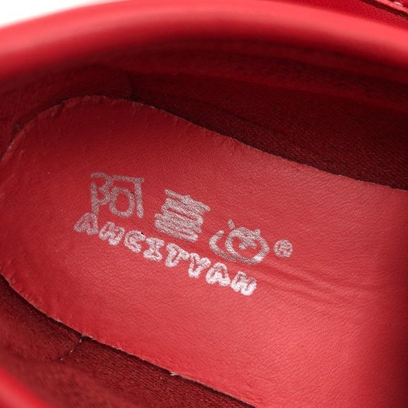 Toddler Boys Loafers Moccasins Dress Shoes Faux Leather Slip On Red 26 US 9 - Picture 6 of 6